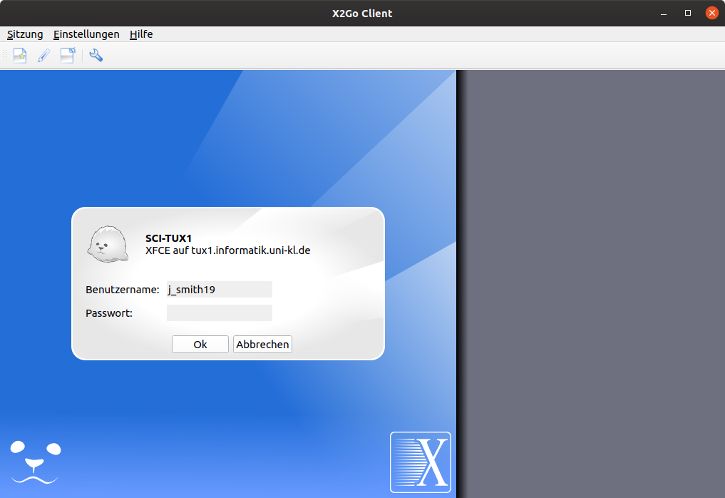 Passwort für den SCI-Benutzeraccount